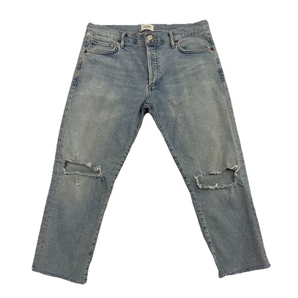 Citizens of Humanity Emerson Jeans Womens 28 Blue Button Fly Distressed Organic - Picture 1 of 16